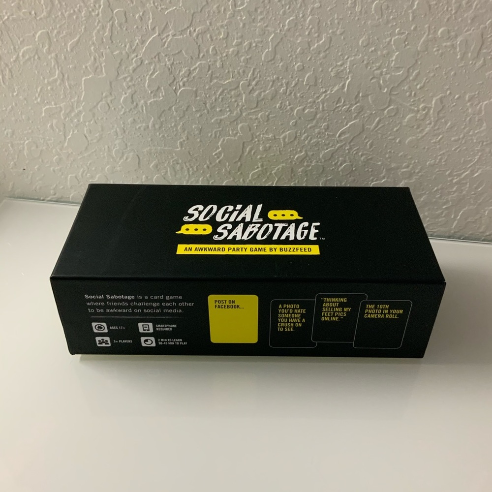 Social Sabotage card game